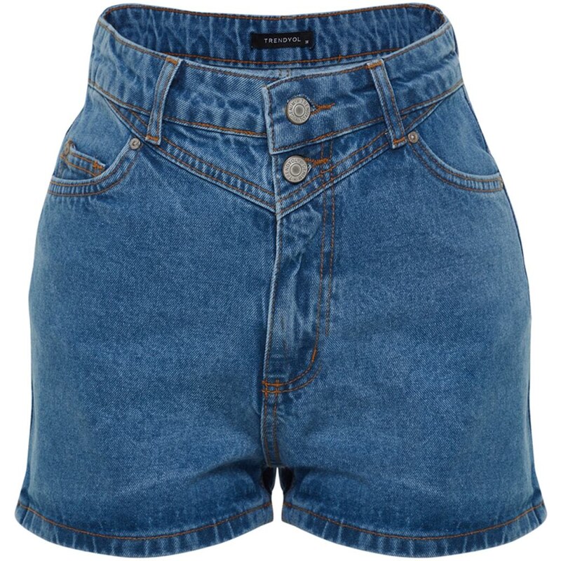 Trendyol Blue Denim Shorts & Bermuda