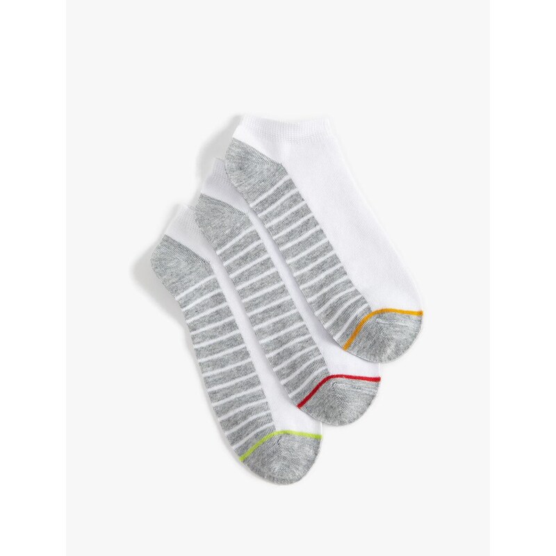 Koton Striped 3-Pack Booties Socks Set