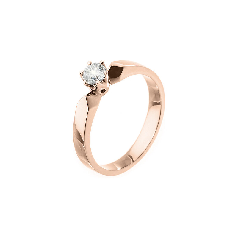 Zlatý prsten s diamantem ZPTO136C-53-1000