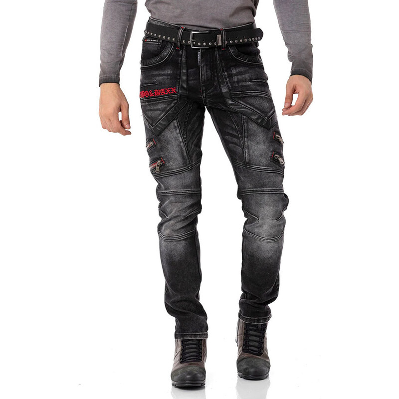 CIPO & BAXX kalhoty pánské CD795 L:34 jeans džíny moto