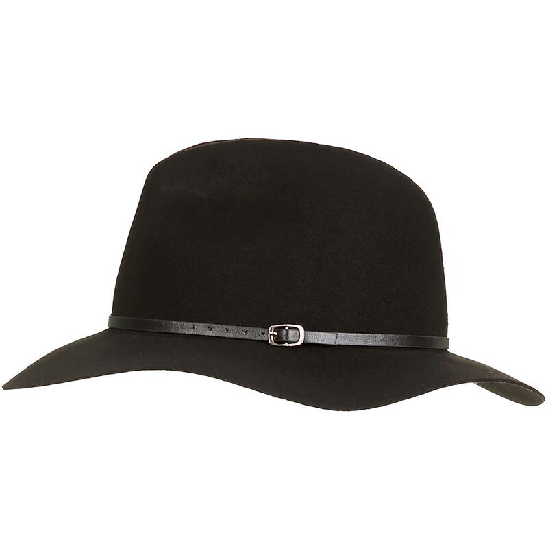 Topshop Skinny Buckle Trim Fedora Hat