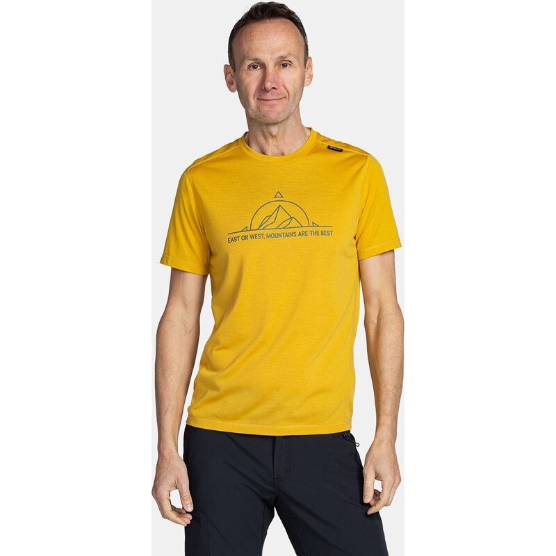 Pánské merino triko KILPI Merin žluté 80945437
