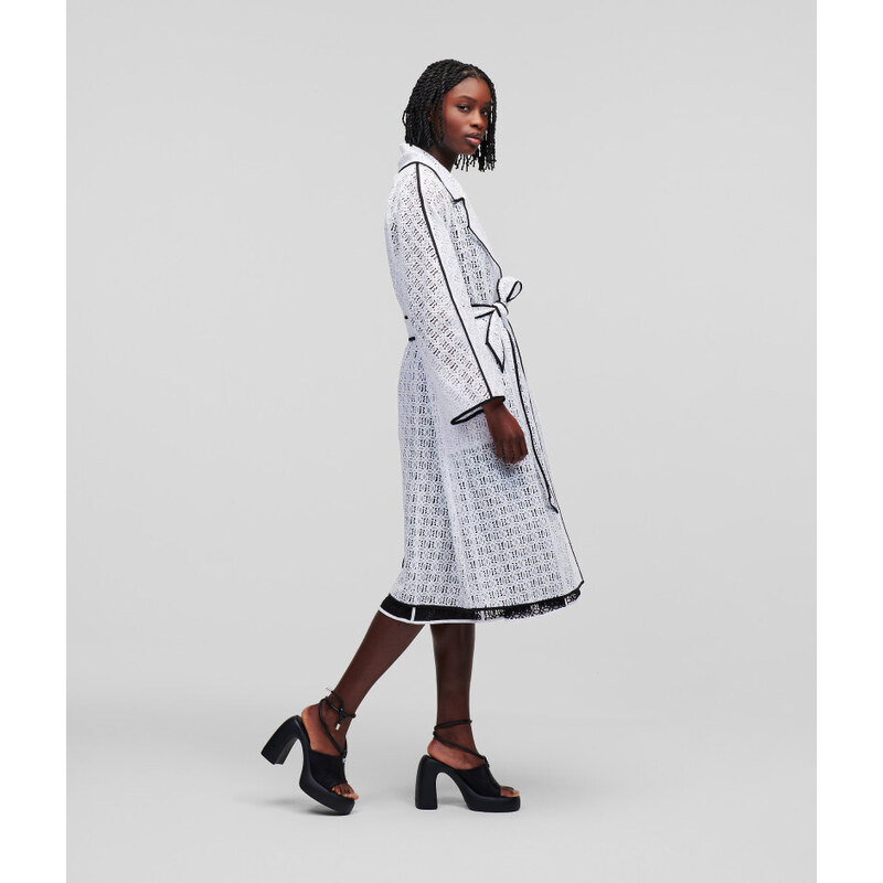 KABÁT KARL LAGERFELD KL EMBROIDERED LACE COAT