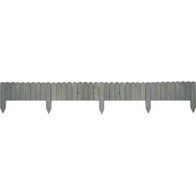 Plůtek na ohraničení záhonu - šedý, 20 x 196 cm