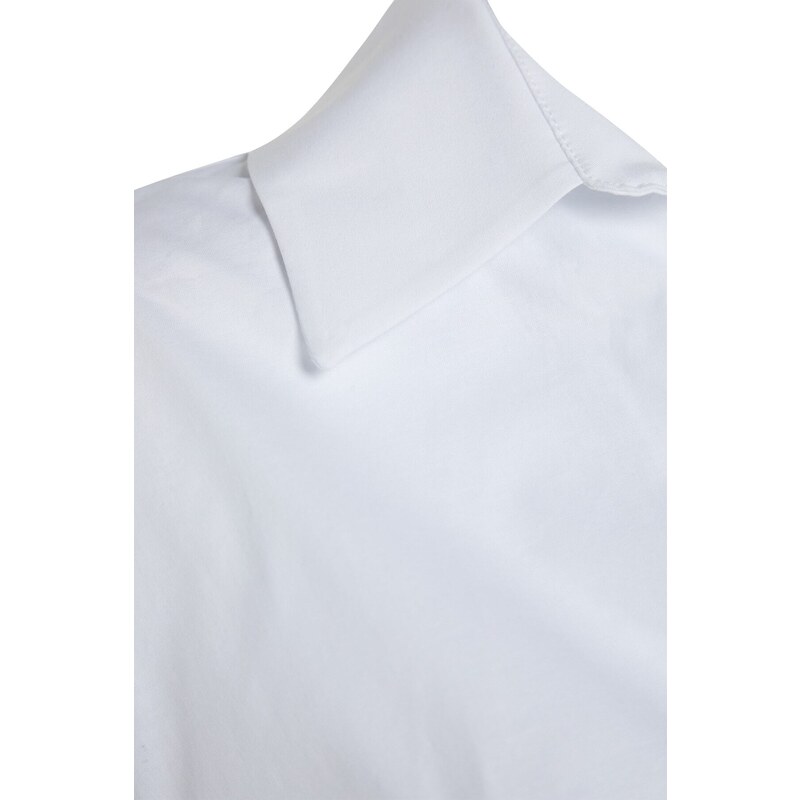 Trendyol Ecru Collar Detailed Poplin Shirt