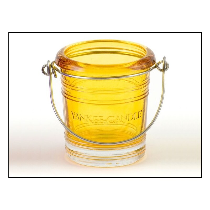 Svícen Glass Bucket žlutý na votivní svíčku