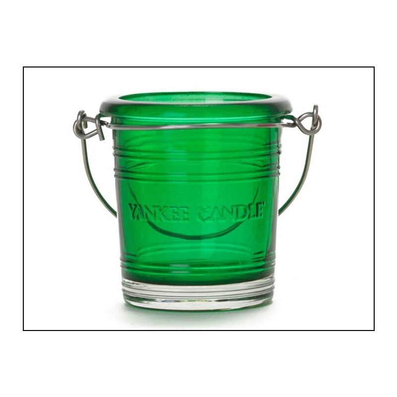 Svícen Glass Bucket zelený na votivní svíčku