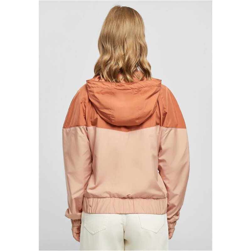 Dámská jarní/podzimní bunda Urban Classics Ladies Arrow Windbreaker - hnědá, růžová