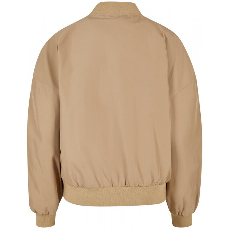 URBAN CLASSICS Ladies Recycled Oversized Light Bomber Jacket - unionbeige