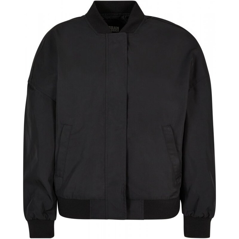 URBAN CLASSICS Ladies Recycled Oversized Light Bomber Jacket - black