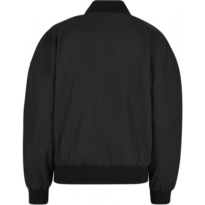 URBAN CLASSICS Ladies Recycled Oversized Light Bomber Jacket - black