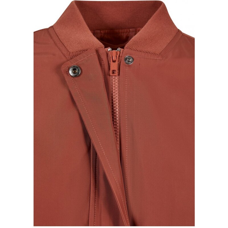 URBAN CLASSICS Ladies Recycled Oversized Light Bomber Jacket - terracotta