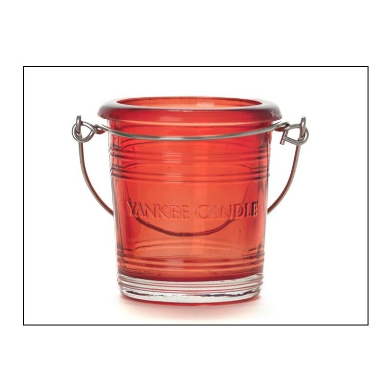 Svícen Glass Bucket červený na votivní svíčku
