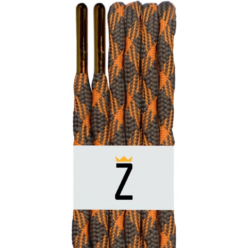 Trekingové tkaničky - kovová koncovka, oranžové