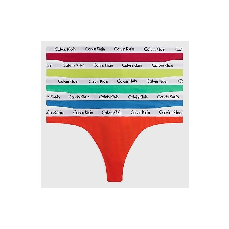 Dámská tanga Calvin Klein 5pack QD3585E - mix barev