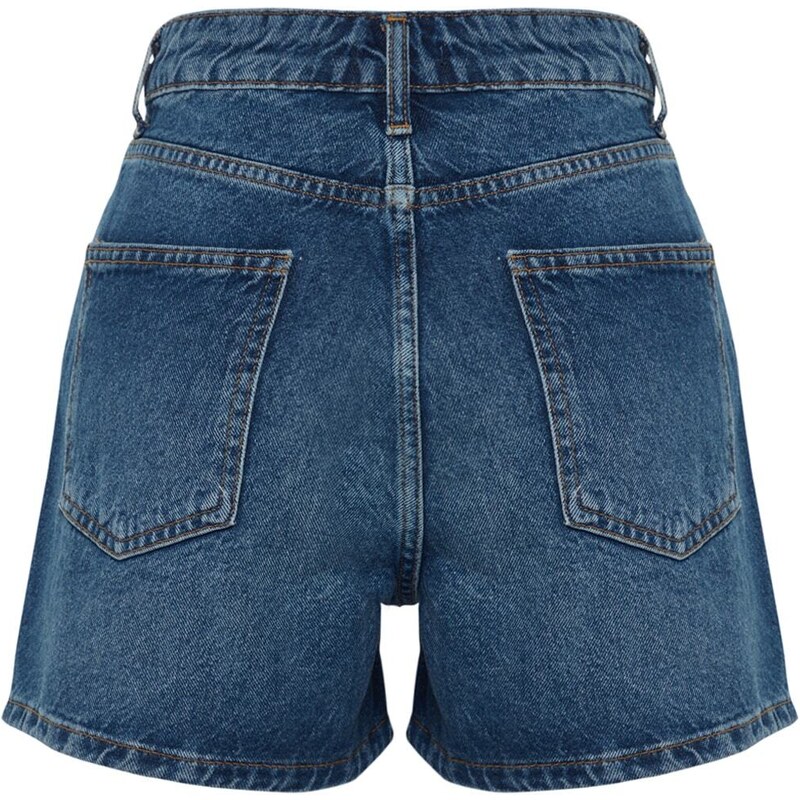 Trendyol Dark Blue Denim Shorts
