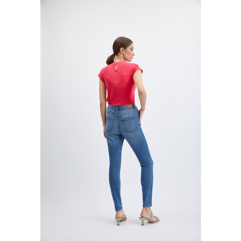 Orsay Modré dámské skinny fit džíny - Dámské