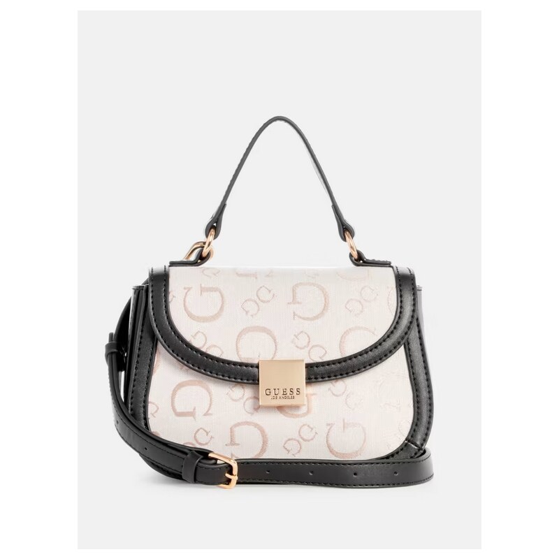 GUESS dámská kabelka, crossbody Gammill Logo mléčná