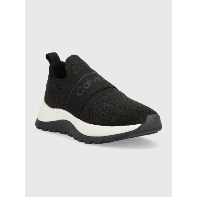 Calvin Klein dámské černé tenisky KNIT RUNNER SLIP ON 109095411