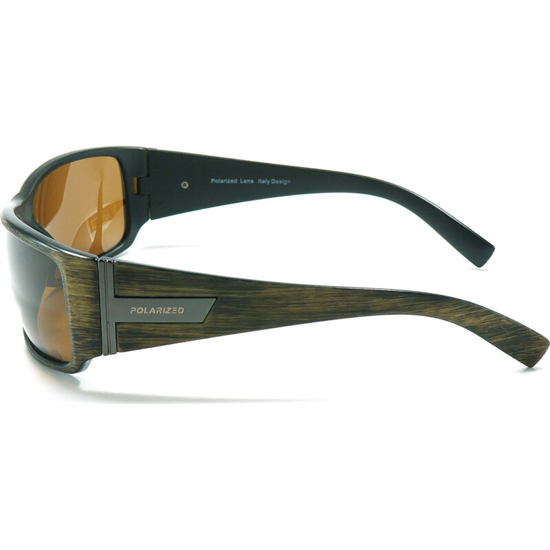 Polarizační brýle POLARIZED ACTIVE SPORT 2MF11 zelené dřevo rám, hnědé sklo