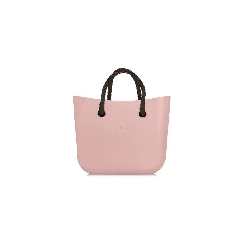 O Bag kabelka mini růžová s krátkým černým provazem