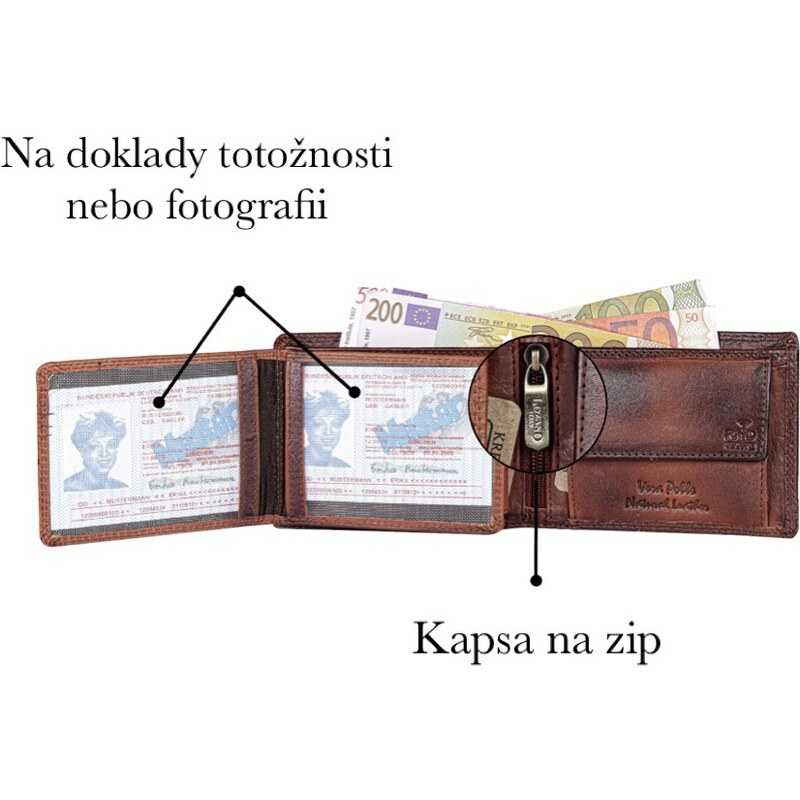 Lozano Luxusní kožená peněženka Pitbull 932 - GLAMI.cz