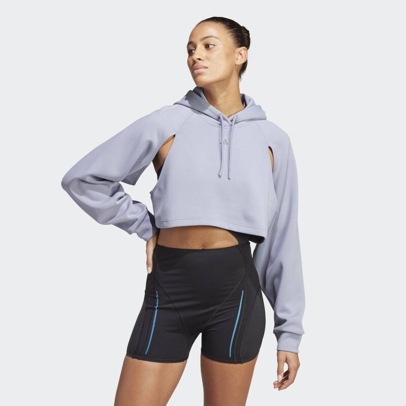 Adidas Mikina HIIT AEROREADY Crop Training Hoodie