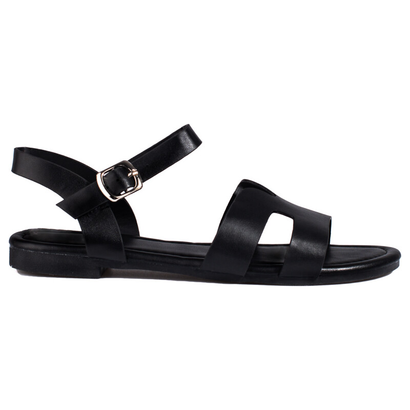 Shelvt Flat Sandals Black