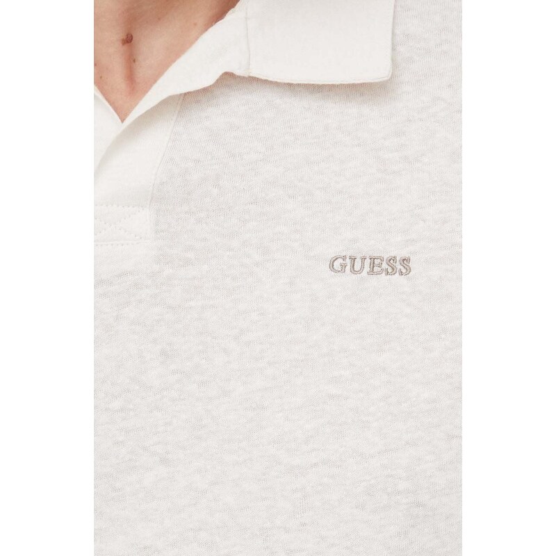 Polo tričko Guess béžová barva