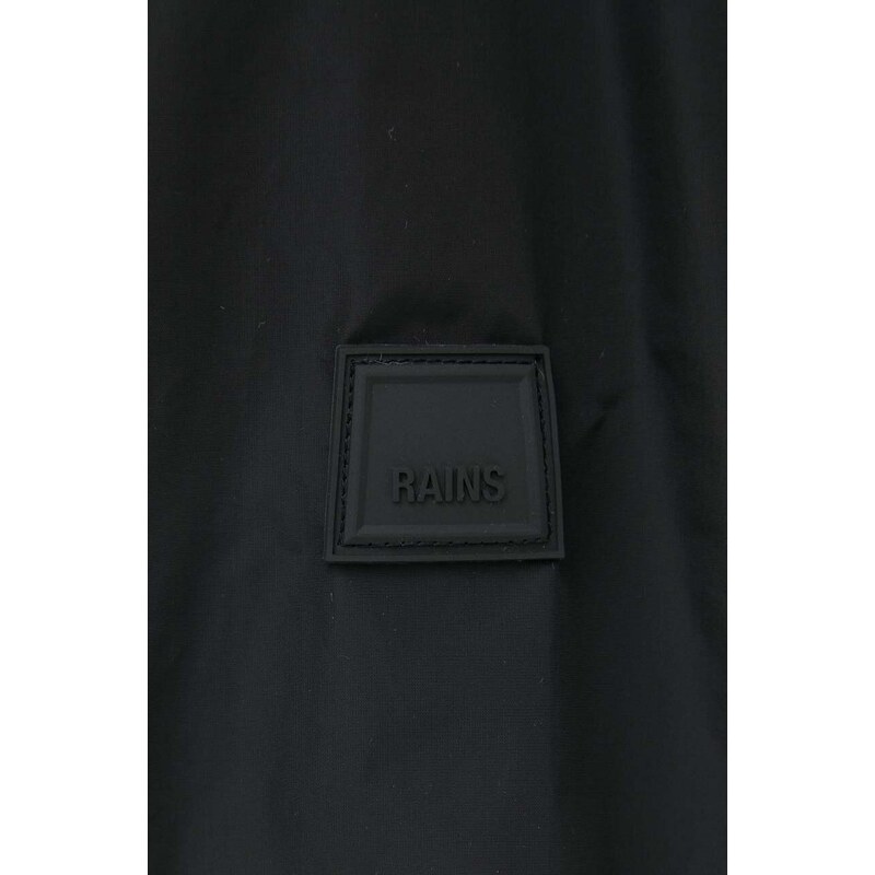 Nepromokavá bunda Rains 18900 Track Jacket černá barva, přechodná, oversize