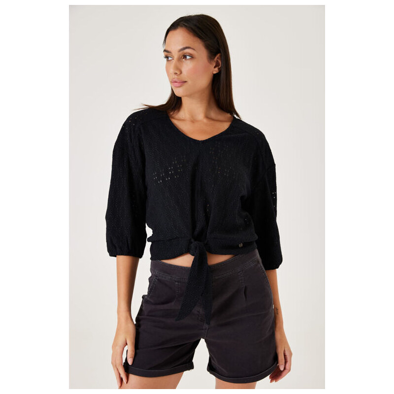 Dámská halenka GARCIA ladies shirt ss 60 black