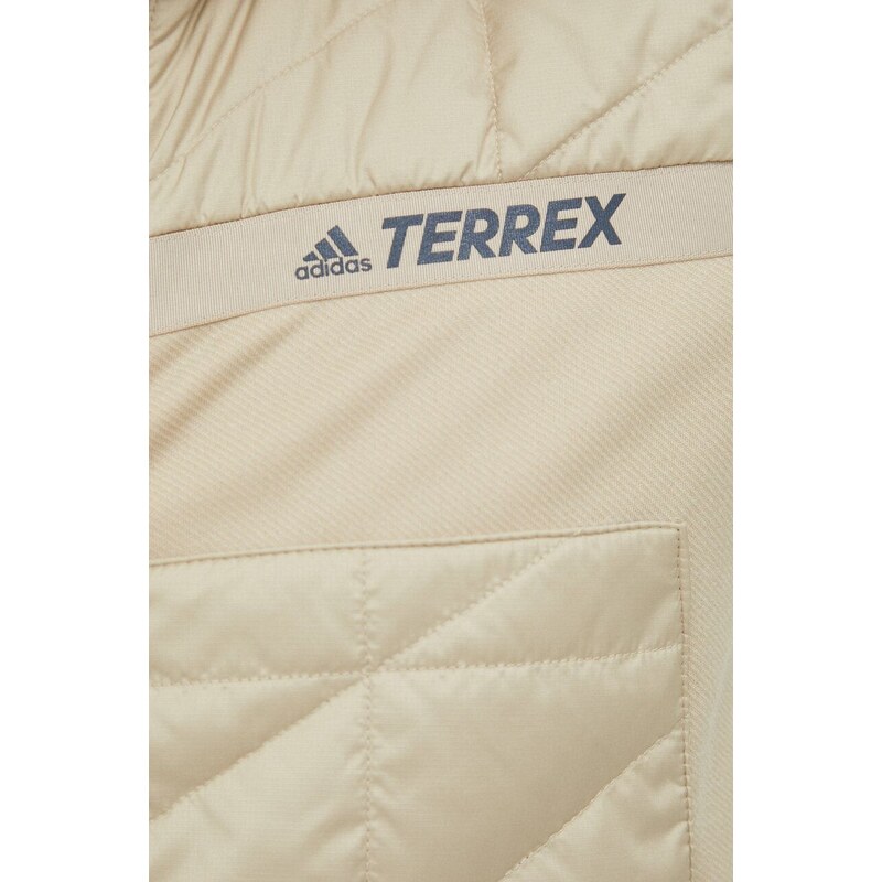 Sportovní bunda adidas TERREX Multi Hybrid béžová barva