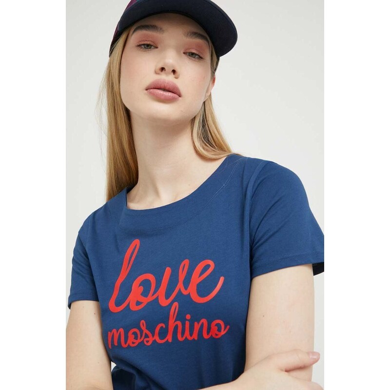 Bavlněné šaty Love Moschino mini