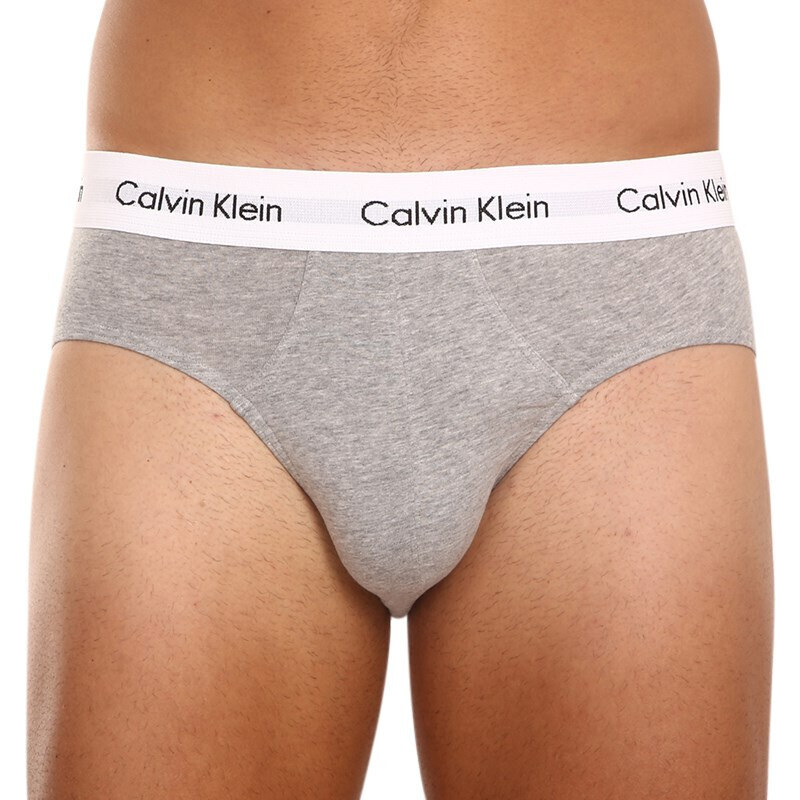 Sada tří classic fit slipů v bílé, šedé a černé barvě Calvin Klein Underwear