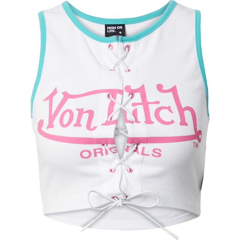 Von Dutch Originals Top Sunny aqua modrá / pink / bílá