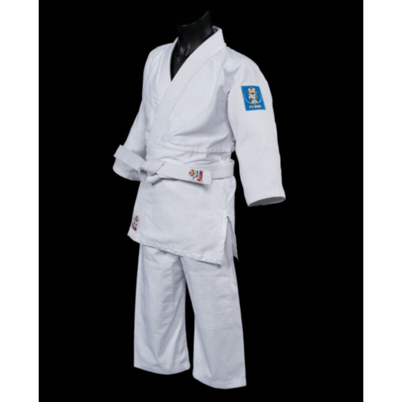 Kimono De Judo Enfant Hajime - Taille 120, Grain De Riz 320g, Livré Avec Ceinture Blanche