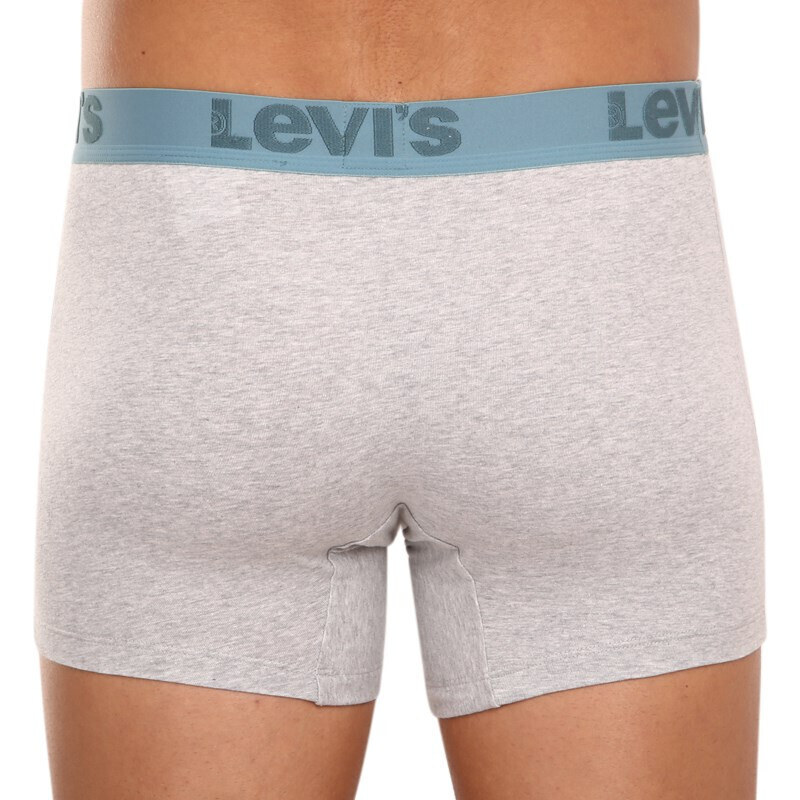 3PACK pánské boxerky Levis šedé (905045001 015)