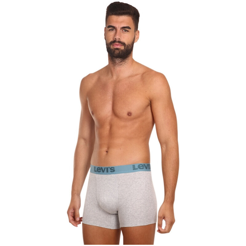 3PACK pánské boxerky Levis šedé (905045001 015)