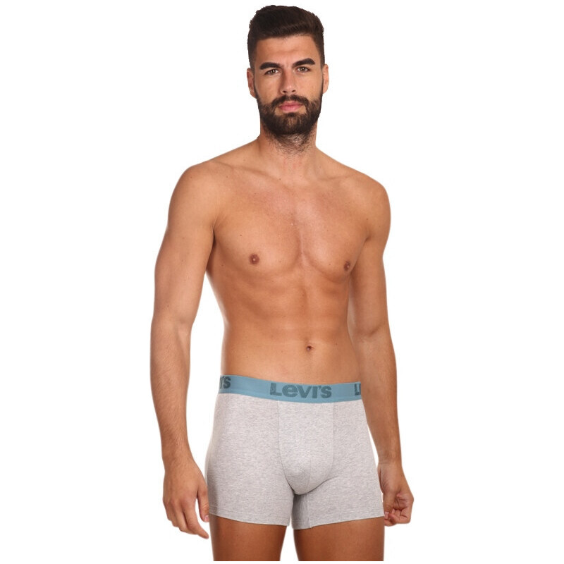 3PACK pánské boxerky Levis šedé (905045001 015)