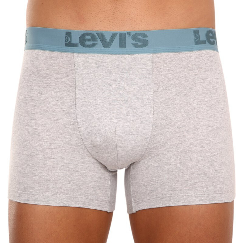 3PACK pánské boxerky Levis šedé (905045001 015)