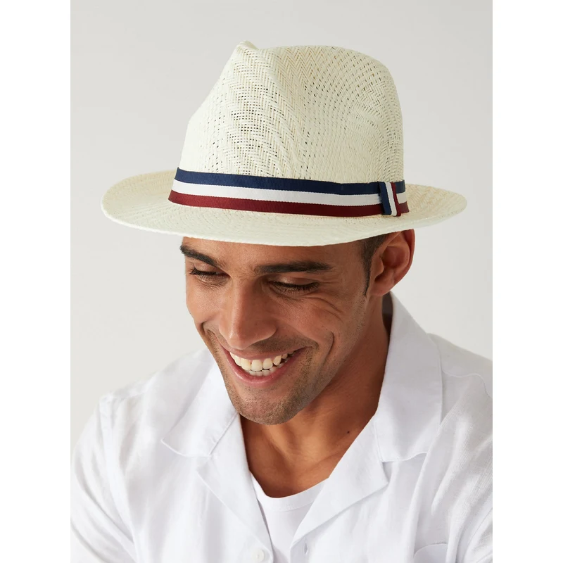 Bílý pánský klobouk Marks & Spencer - GLAMI.cz