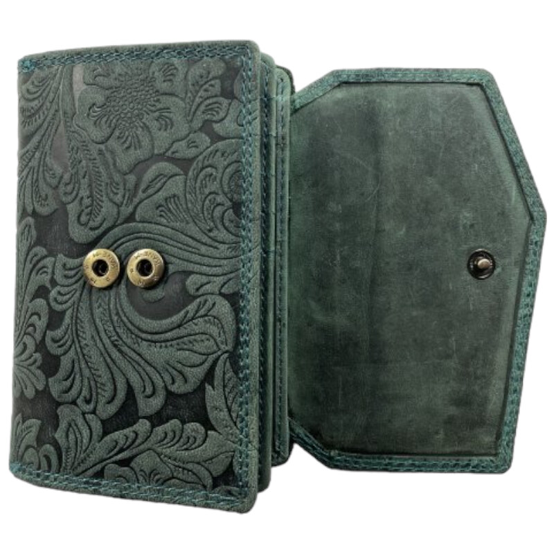 Roberto Dámská kožená peněženka s motivem zelená 2819