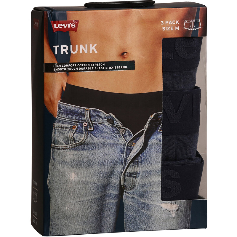 Levi's 3PACK pánské boxerky Levis modré