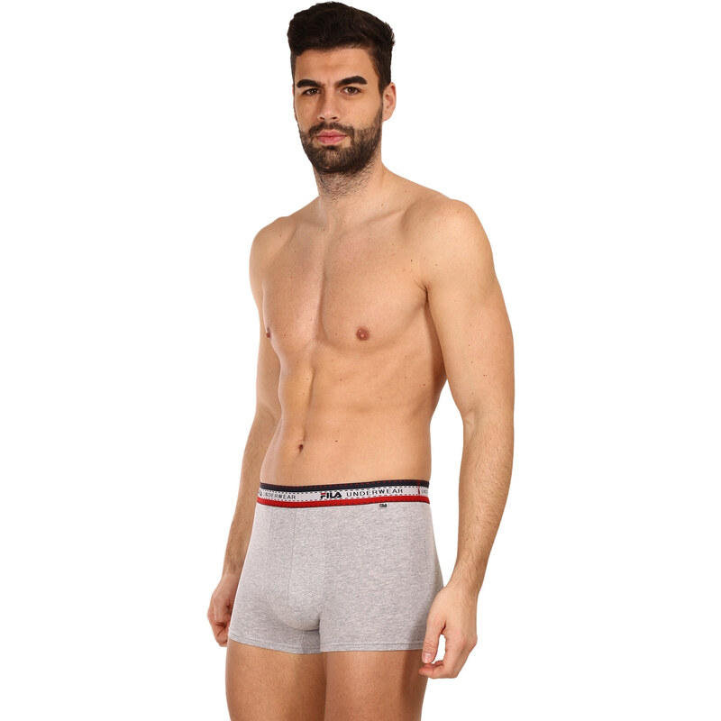 3PACK pánské boxerky Fila šedé (FU5059/3-400)