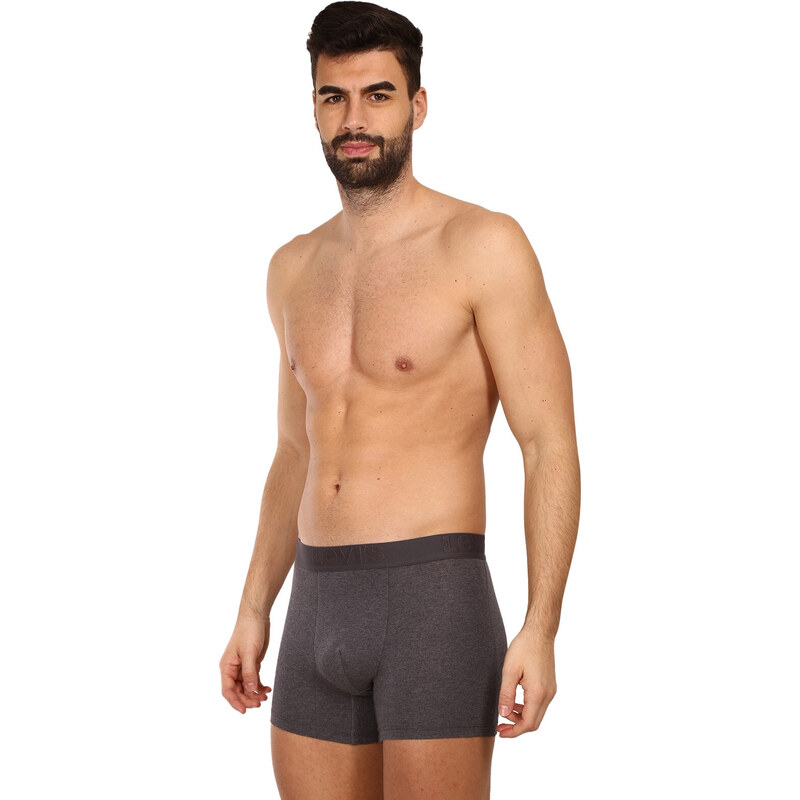 3PACK pánské boxerky Levis šedé (905045001 007)