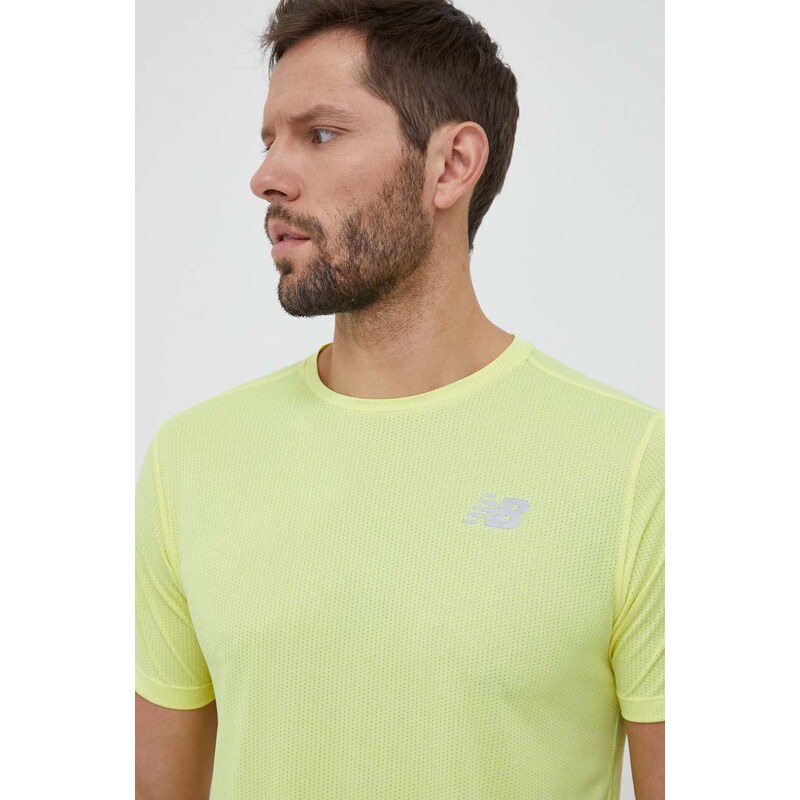 Běžecké tričko New Balance Impact Run žlutá barva