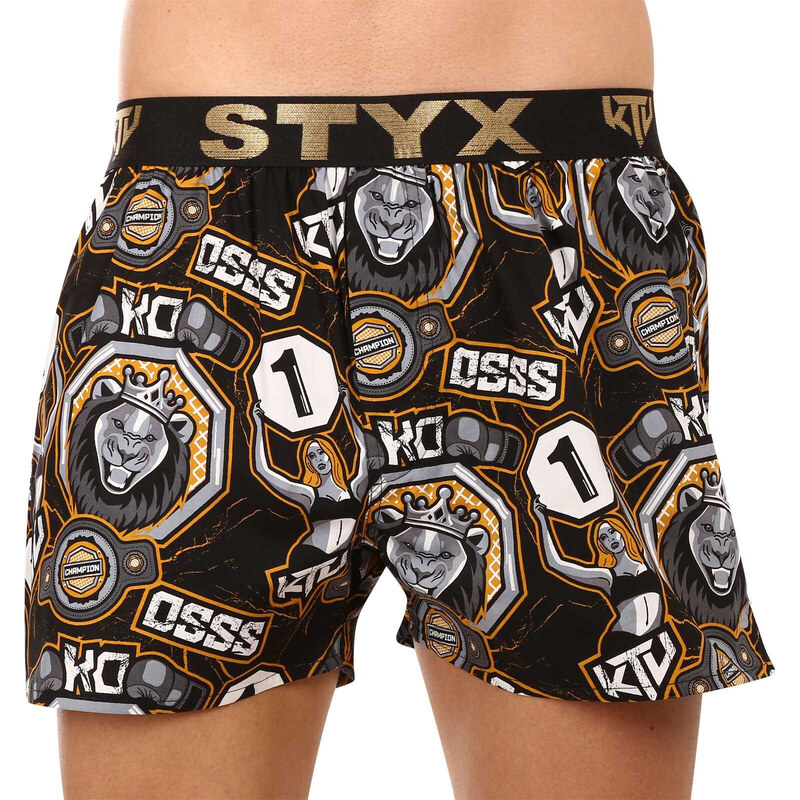 Pánské trenky Styx art / KTV sportovní guma - černá guma -