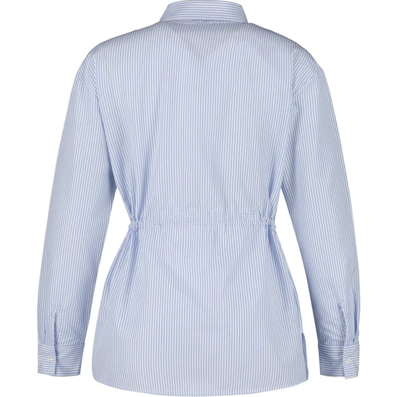 Trendyol Blue Striped Tie Detailed Woven Shirt