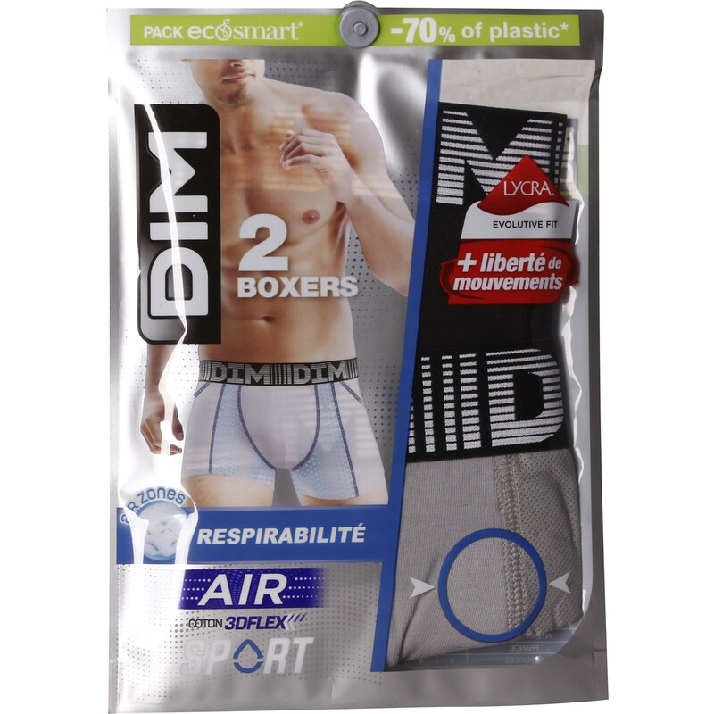 2PACK pánské boxerky DIM vícebarevné (DI0001N1-9LU)