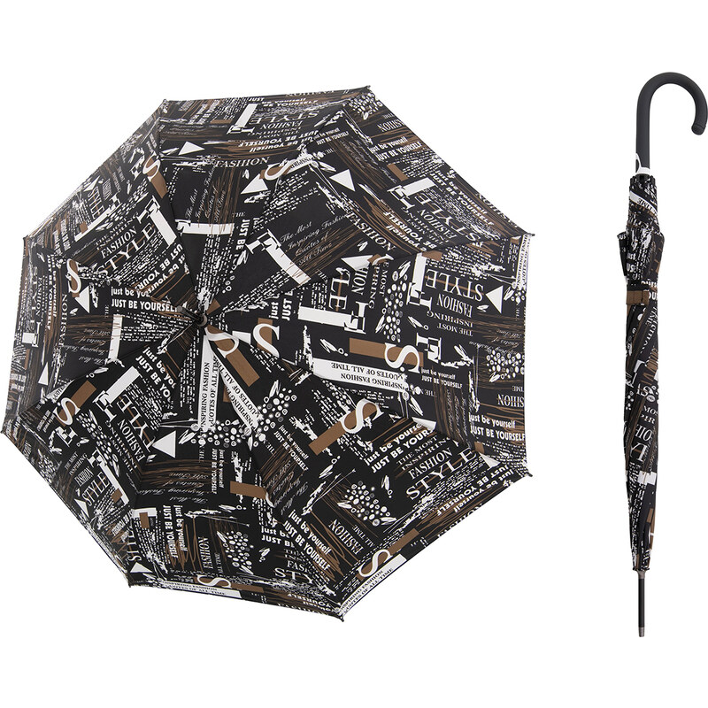 Doppler Fiber Flex Scribble Black holový dámský deštník